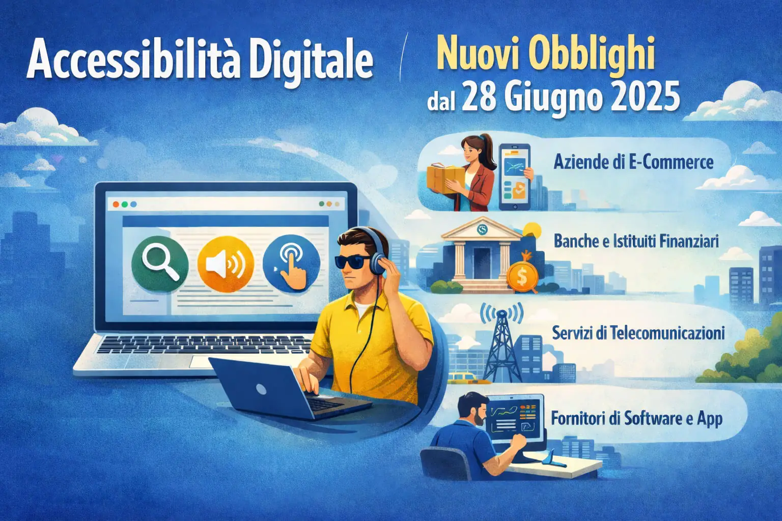 Accessibilità digitale: chi dovrà rispettare i nuovi obblighi dal 28 giugno 2025