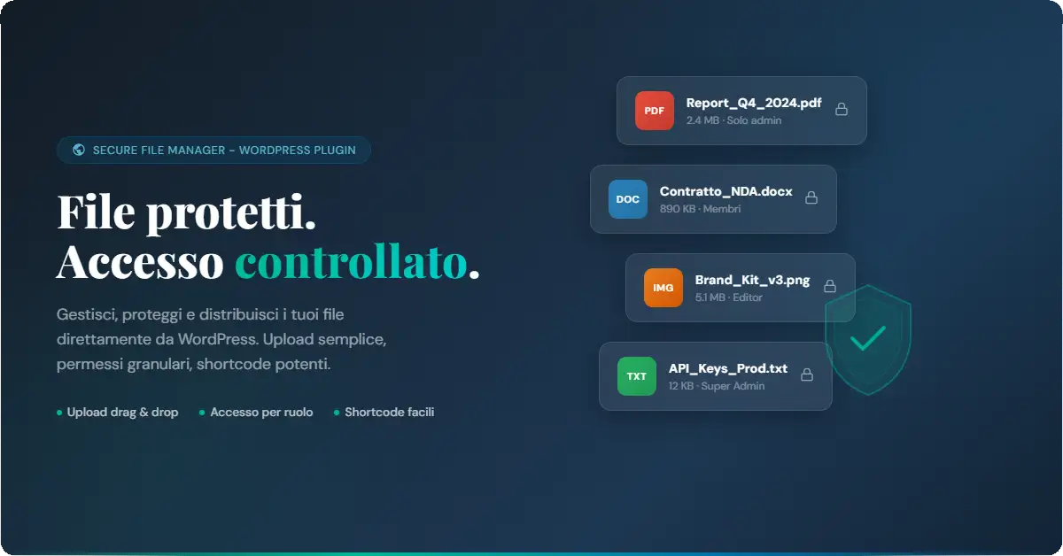 Secure File Manager per WordPress